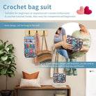 Complete Crochet Kit for Beginners,130 Pcs Crochet Kit Including Crochet Yarn, Ergonomic Crochet Hooks, and Crochet Accessories in Hangable Storage Bag