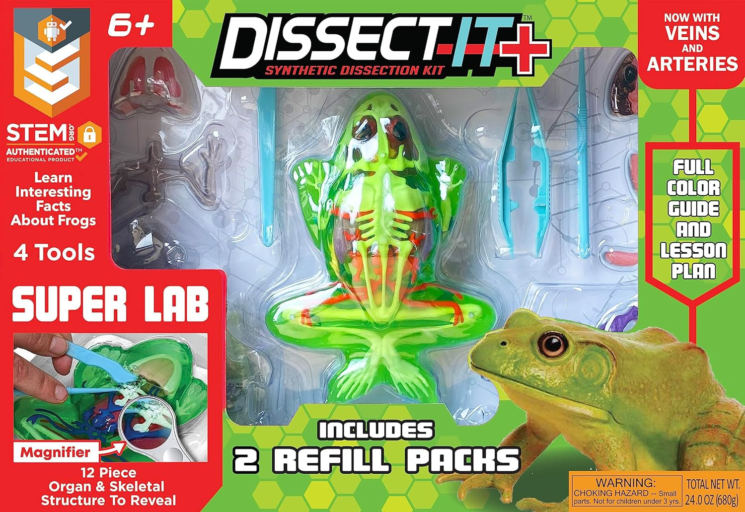 Dissect It Kit for Kids plus Upgraded Frog Dissection Toy Kit, Realistic Lab Experience, No Use of Real Frog! No Odor, STEM Toys, Animal Science & Anatomy Home Learning for Kids, Boys, Girls