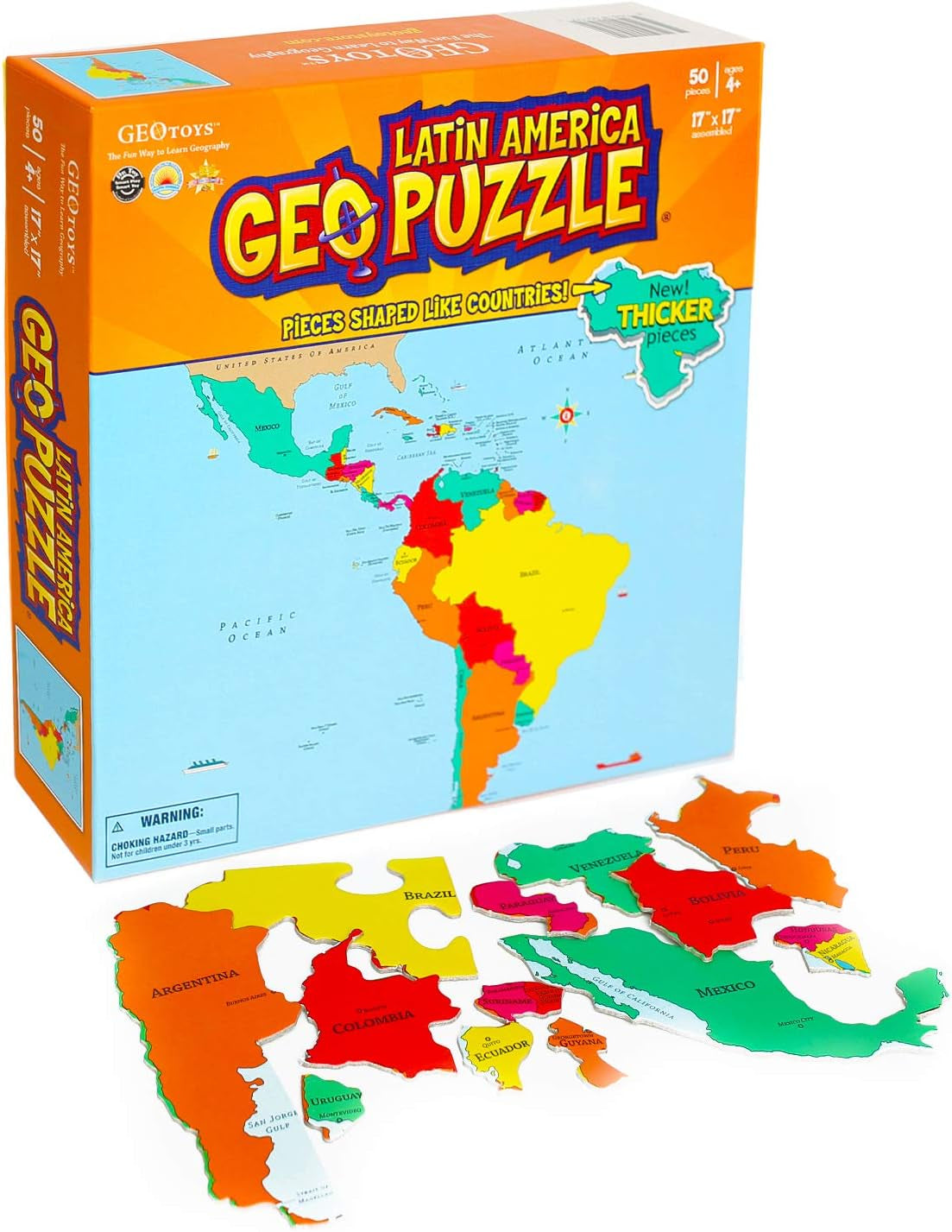 — Geopuzzle Africa and the Middle East — Educational Kid Toys for Boys and Girls, 65 Piece Geography Jigsaw Puzzle, Jumbo Size Kids Puzzle — Ages 4 and Up