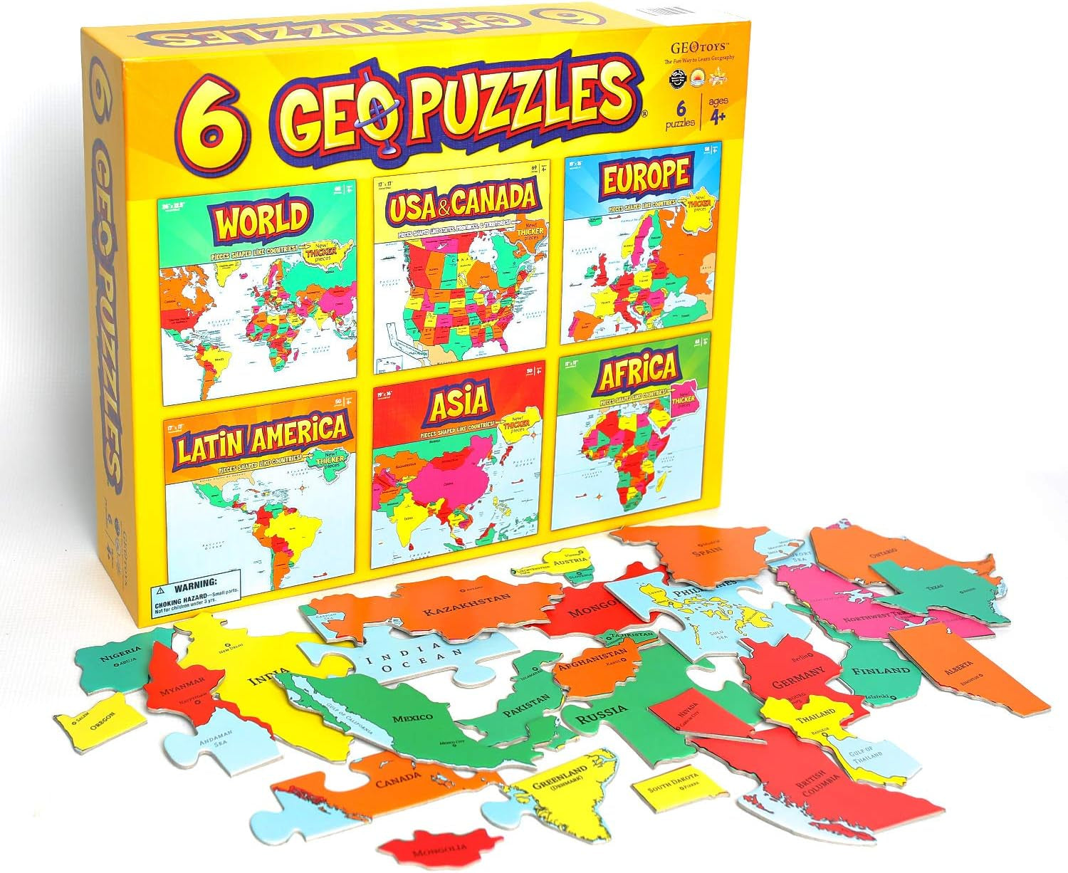 — Geopuzzle Africa and the Middle East — Educational Kid Toys for Boys and Girls, 65 Piece Geography Jigsaw Puzzle, Jumbo Size Kids Puzzle — Ages 4 and Up