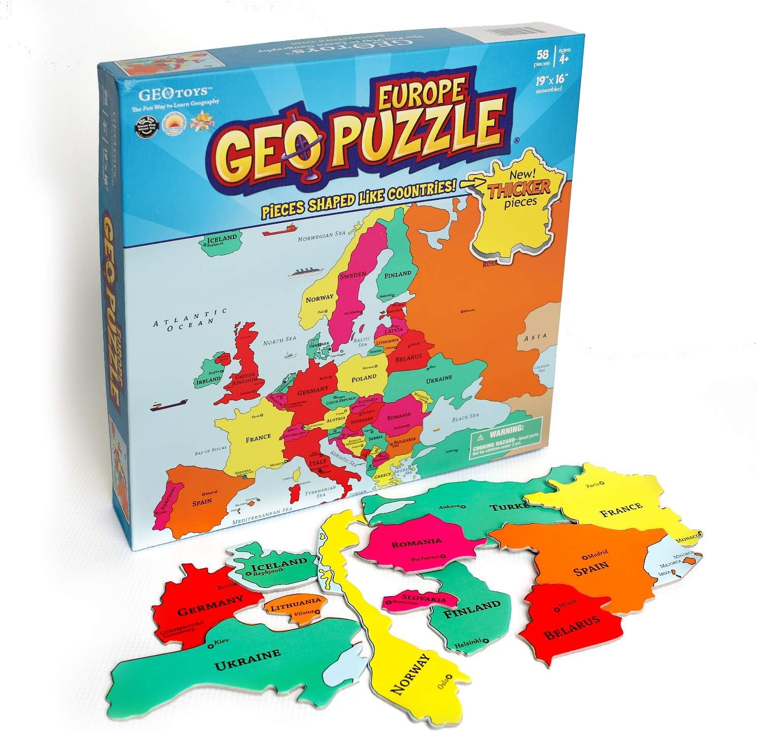 — Geopuzzle Africa and the Middle East — Educational Kid Toys for Boys and Girls, 65 Piece Geography Jigsaw Puzzle, Jumbo Size Kids Puzzle — Ages 4 and Up