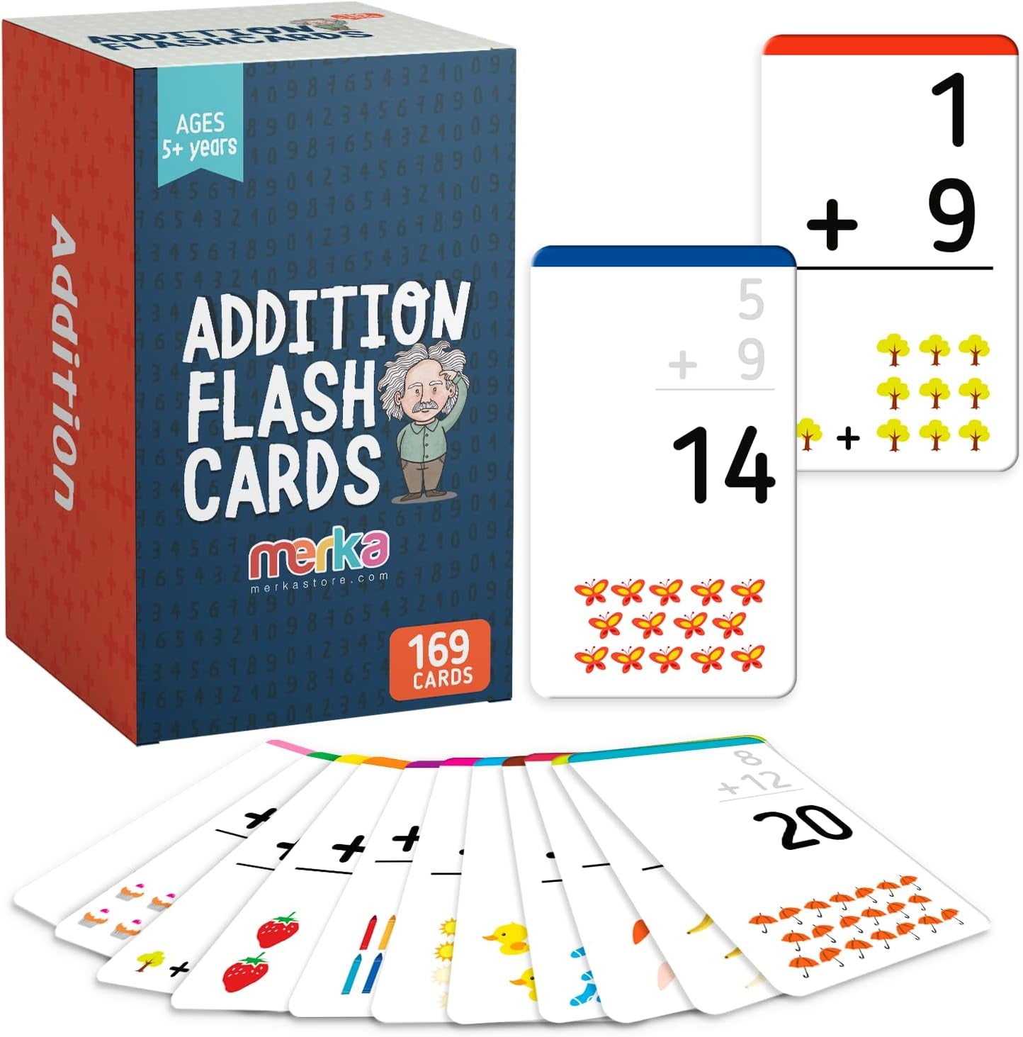 Addition Flash Cards for Kids Math Facts Flash Cards Preschool Math Set of 169 Cards Math Flashcards Math Flash Cards Kindergarten Addition Games