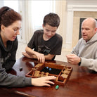 14 Inch 4-Player Shut the Box Wooden Board Game, Natural Wood