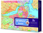 - Metropuzzle Boston - 1000 Piece Puzzles for Adults - Detailed City Map Geography Jigsaw Puzzle - United States City Map Poster Included