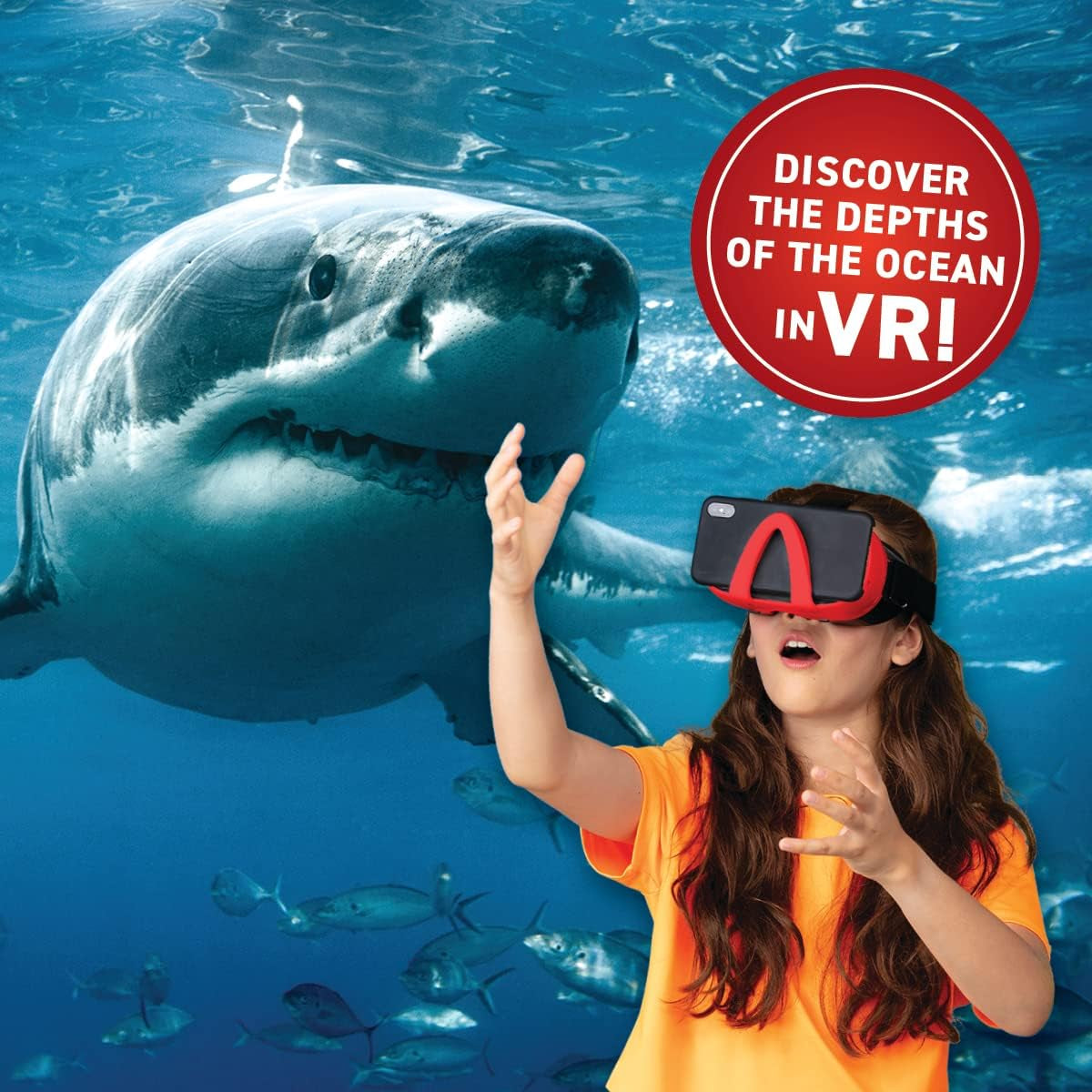 Abacus Brands Virtual Reality Oceans! Gift Box - Illustrated Interactive VR Book and STEM Learning Activity Set