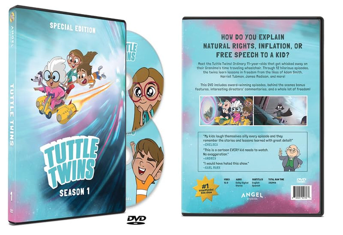 ANGEL STUDIOS | Tuttle Twins Season 1 DVD | Animated Series | 12 Episodes