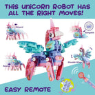 BOTZEES GO! Unicorn Toys, Unicorn Robots for Kids, Building & Electric Remote Control Toys, STEM Learning Toys for Kids Ages 3+, Girls Toys, with RC Magic Stick, App Based