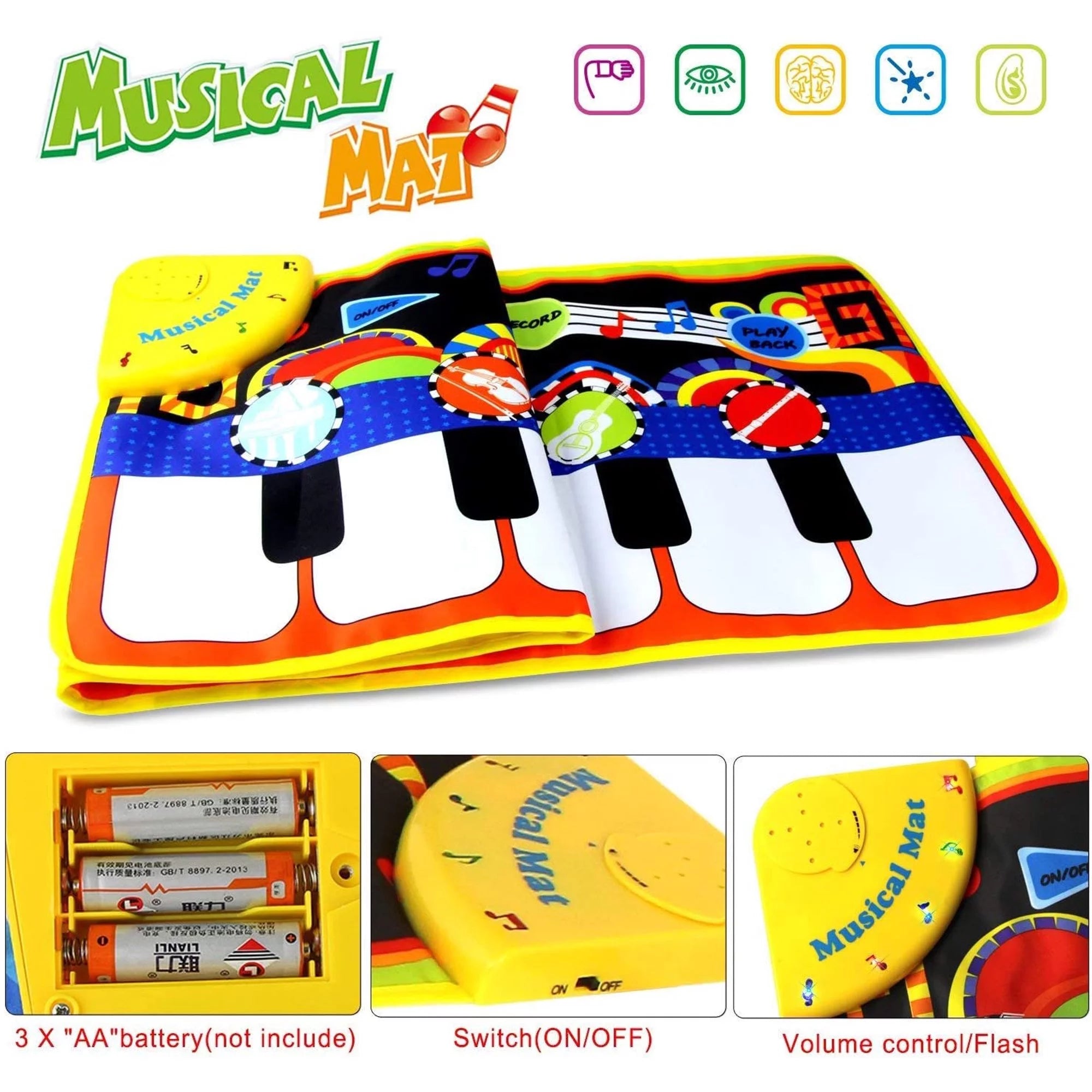 Musical Piano Mat Electronic Multi-Functional Musical Mats for Children Musical Toys for Kids Toddler Girls Boys