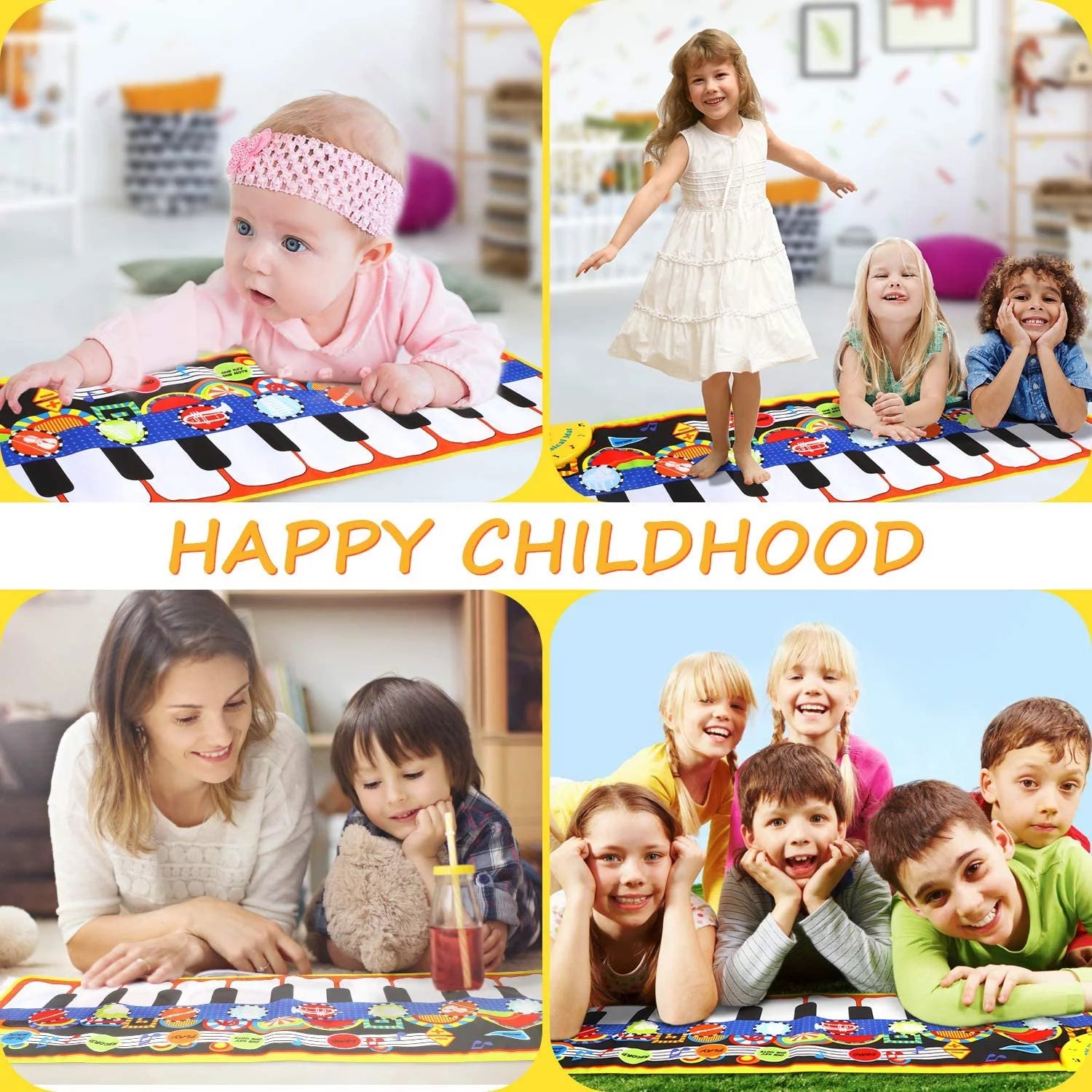 Musical Piano Mat Electronic Multi-Functional Musical Mats for Children Musical Toys for Kids Toddler Girls Boys