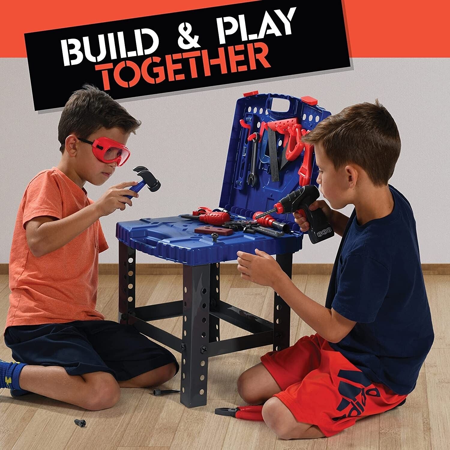 Kids Tool Workbench 78 Set with Electronic Play Drill