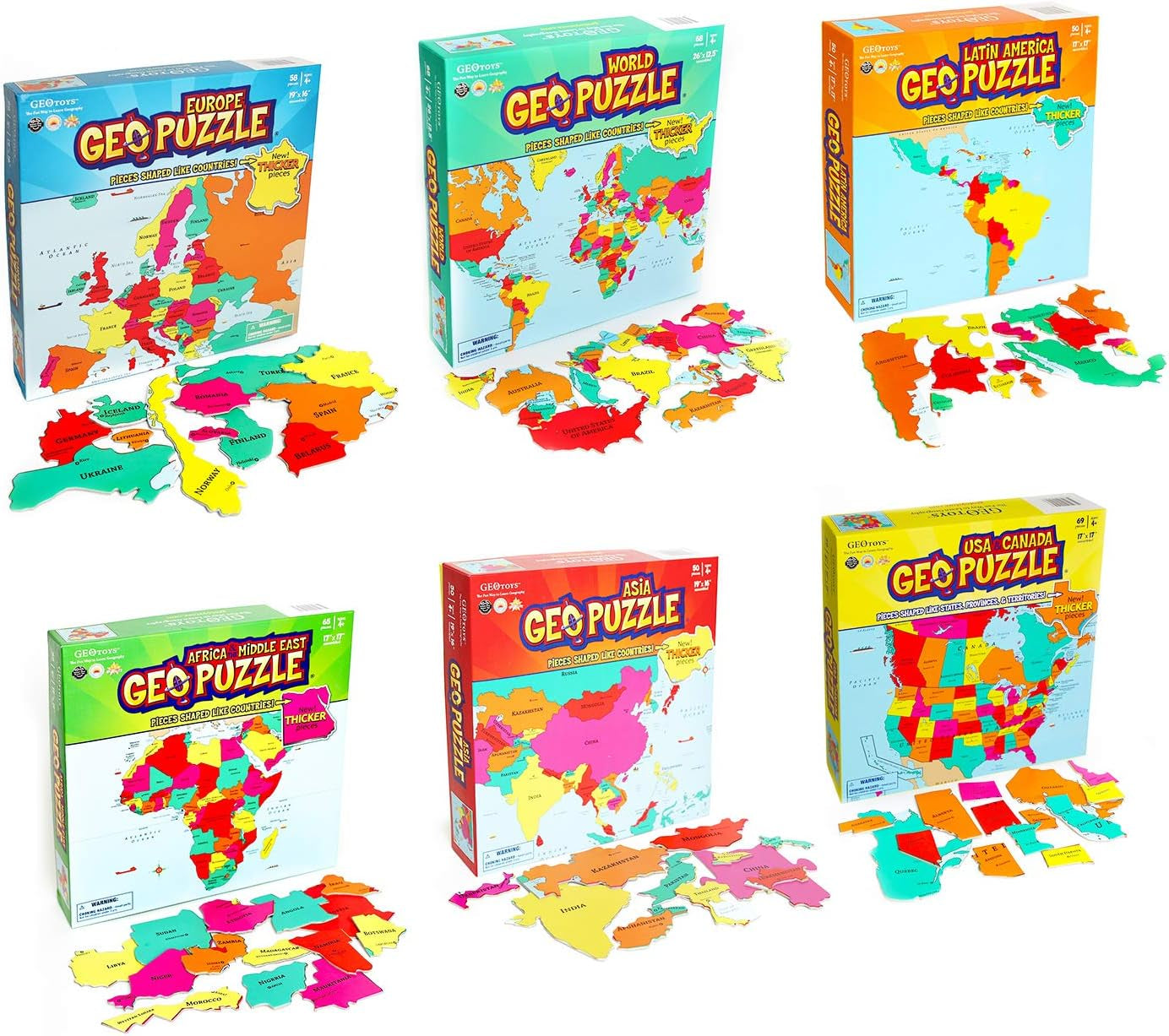 — Geopuzzle Africa and the Middle East — Educational Kid Toys for Boys and Girls, 65 Piece Geography Jigsaw Puzzle, Jumbo Size Kids Puzzle — Ages 4 and Up