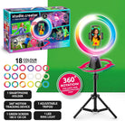 Canal Toys Studio Creator 360 Video Maker Kit, Green Screen and Tripod, Face and Motion Tracker, 10" Light Ring, Multi Colored