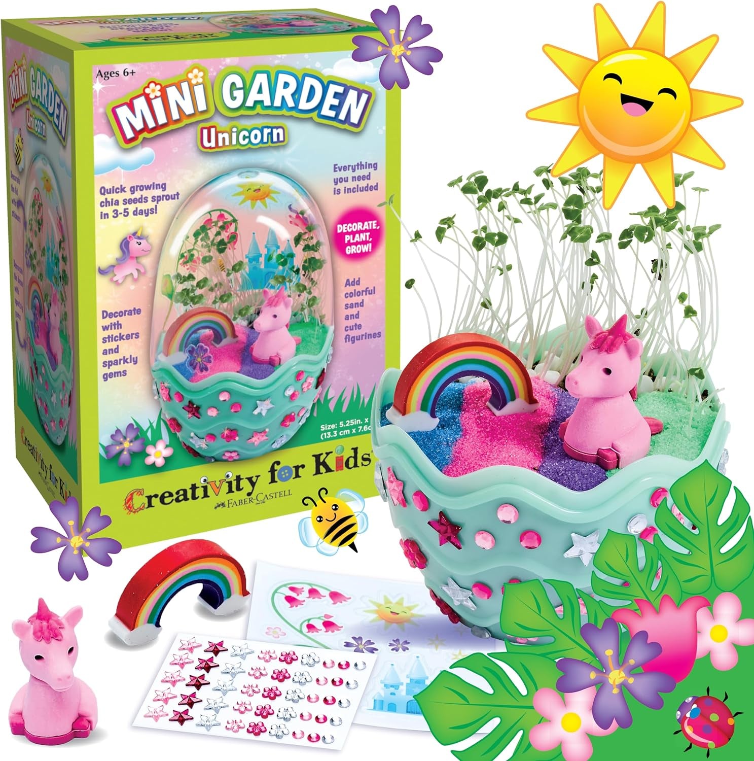 Mini Garden Dinosaur: Terrarium Kit for Kids - Dinosaur Crafts for Boys, Dinosaur Toy and Science Kit for Kids Ages 6-8+, Small Gifts for Kids