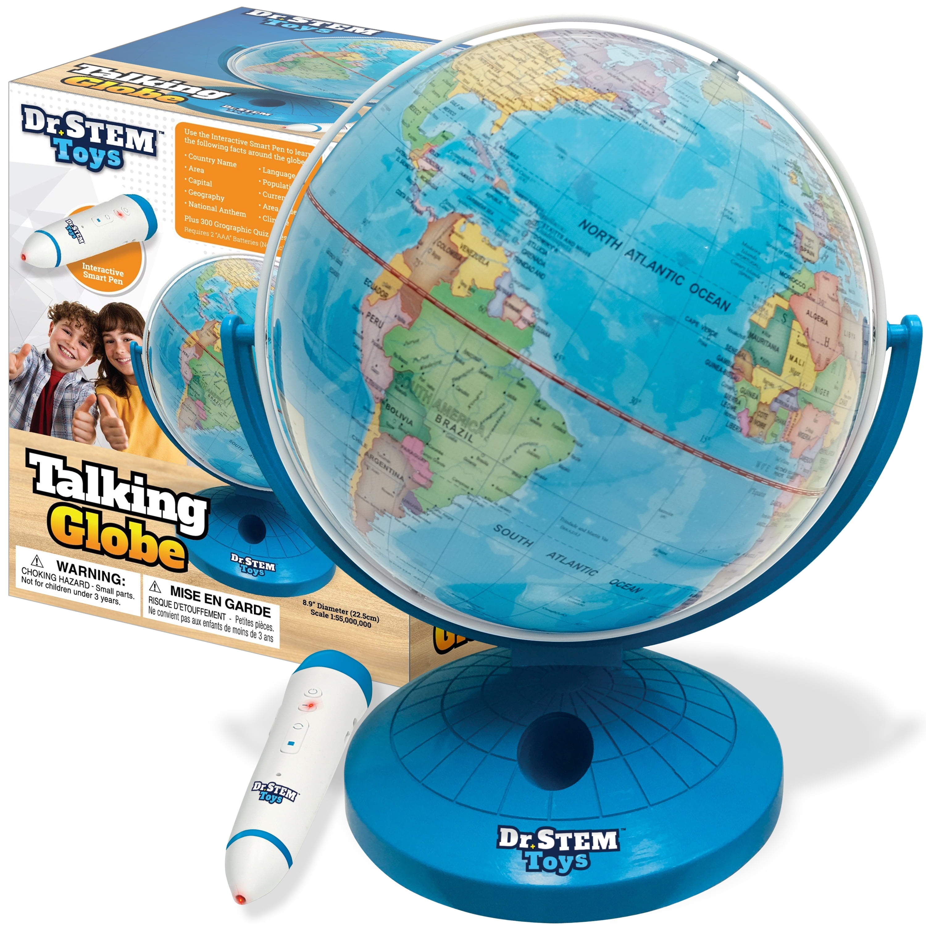 Talking World Globe with Interactive Stylus Pen and Stand