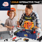 Kids Tool Bench Set with Electric Drill and Chair,Construction Workbench Toys for Toddlers 3-5,Kids Tool Play Set,Multifunctional Transformable Toolbox,Boy Gift for 3 4 5 Years Old