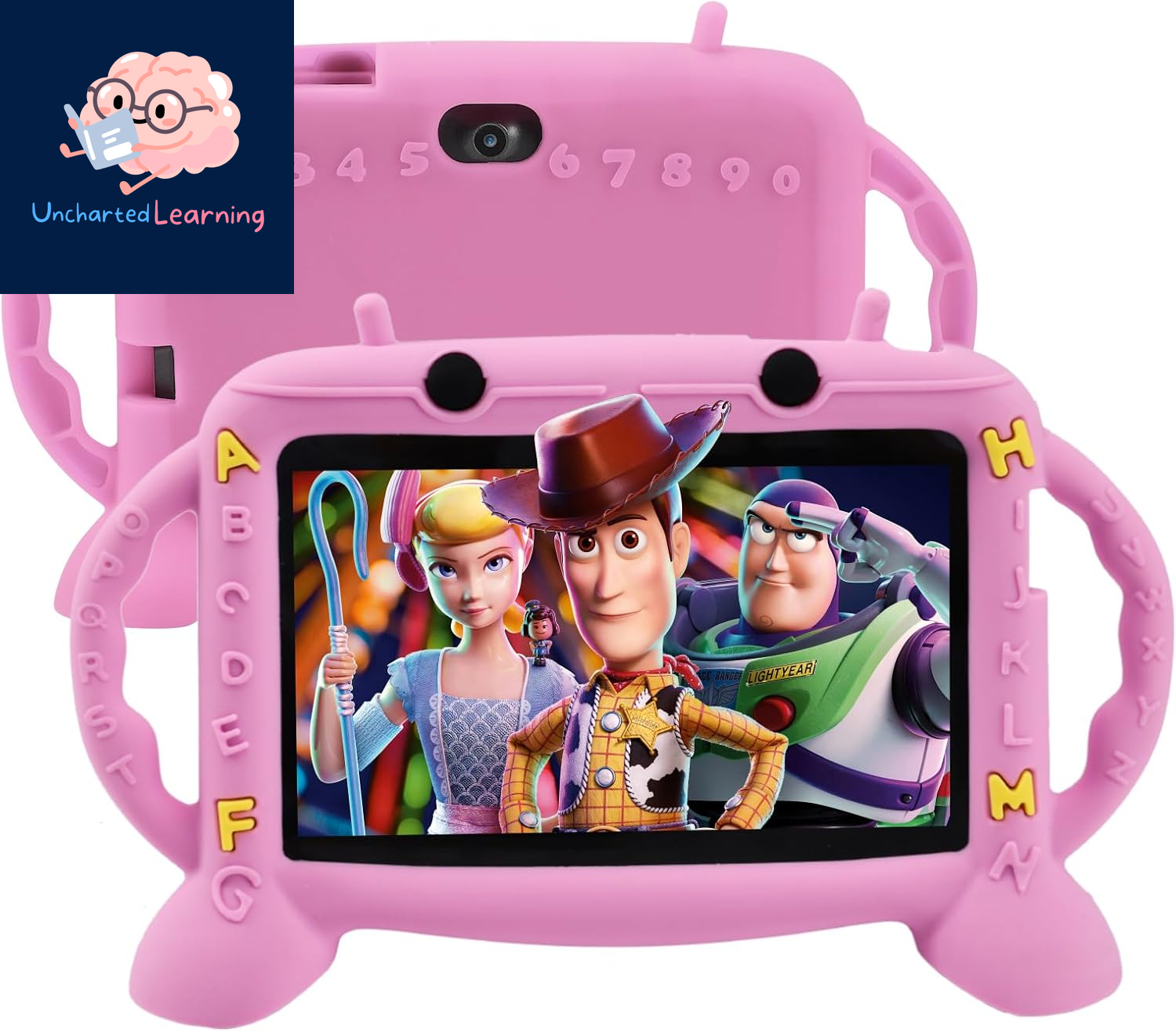 Kids Tablet, 7 Inch Tablet for Kids 2-10, Educational Learning Toddler Tablet Android 11, 3GB RAM+32GB ROM Storage, Google Play Youtube, Baby Girl Boy Gift (Red)