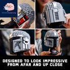 Star Wars the Mandalorian Helmet 75328 Buildable Model Kit, Display Collectible Decoration Set for Adults, Men, Women, Mom, Dad, Collectible Gift Idea