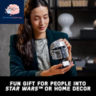 Star Wars the Mandalorian Helmet 75328 Buildable Model Kit, Display Collectible Decoration Set for Adults, Men, Women, Mom, Dad, Collectible Gift Idea