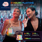 Karaoke Machine for Kids Adults, Portable Bluetooth Mini Karaoke Microphone Singing Speaker with 2 Wireless Mic and Light,Toys for All Smartphones,Birthday, Family,Home Party (Rose Gold)