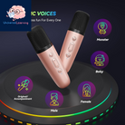 Karaoke Machine for Kids Adults, Portable Bluetooth Mini Karaoke Microphone Singing Speaker with 2 Wireless Mic and Light,Toys for All Smartphones,Birthday, Family,Home Party (Rose Gold)