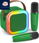 Karaoke Machine for Kids Adults, Portable Bluetooth Mini Karaoke Microphone Singing Speaker with 2 Wireless Mic and Light,Toys for All Smartphones,Birthday, Family,Home Party (Rose Gold)
