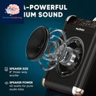 Karaoke Machine for Adults and Kids with 2 Bluetooth Wireless Microphones. Portable Singing PA Speaker System with Disco Ball Lights, Lyrics Display Tablet Holder & TV Cable. Soprano X1 2.0