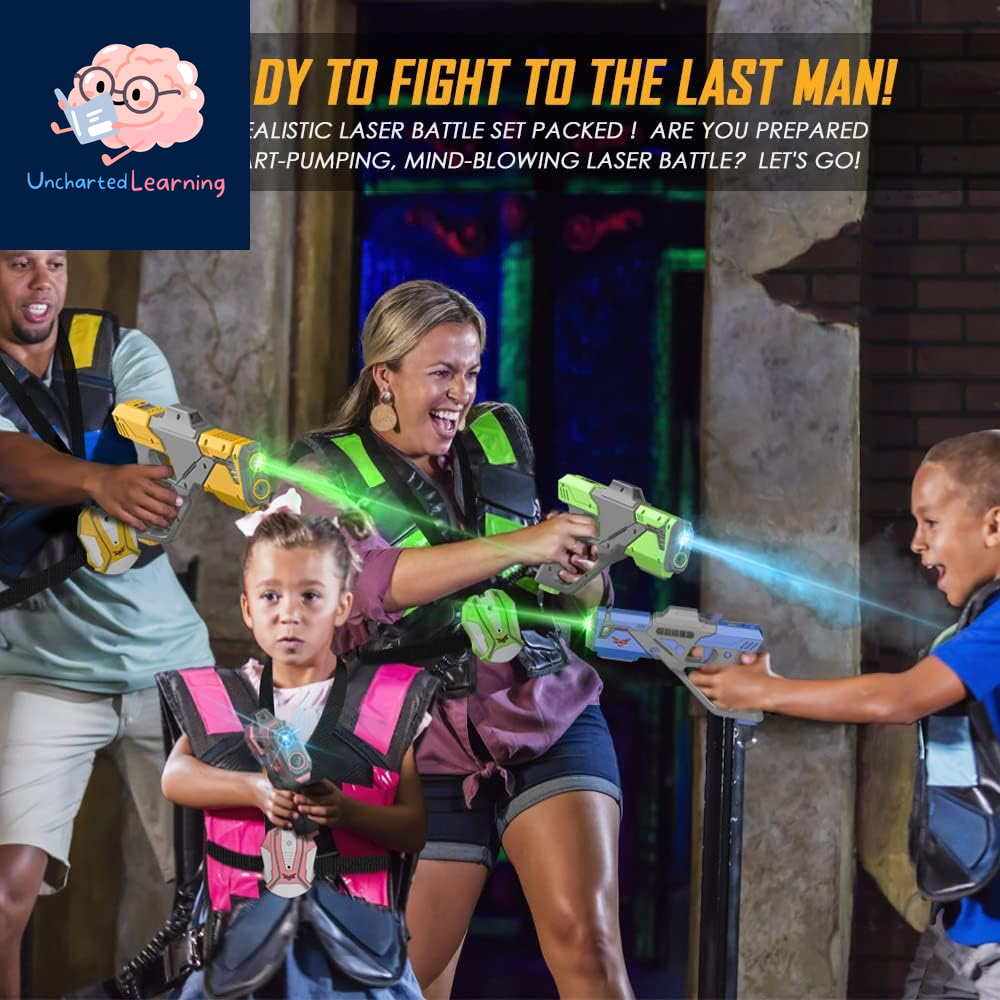 Rechargeable Laser Tag Set with Vests – Homeschool Play Set
