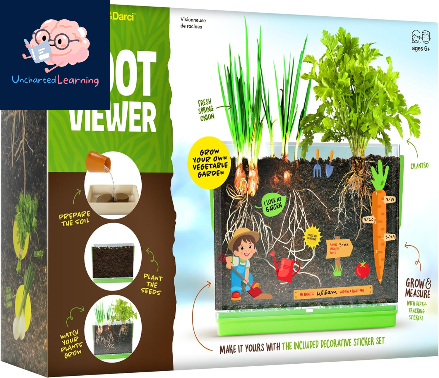 Root Viewer Kit for Kids - Easter Gifts - Grow Your Own Plant for Boys & Girls - Science STEM Toy & Craft Growing Kits for Ages 4-8 Birthday Gifts for Boy, Girl 4, 5, 6, 7, 8, Year Old - Gardening Toy