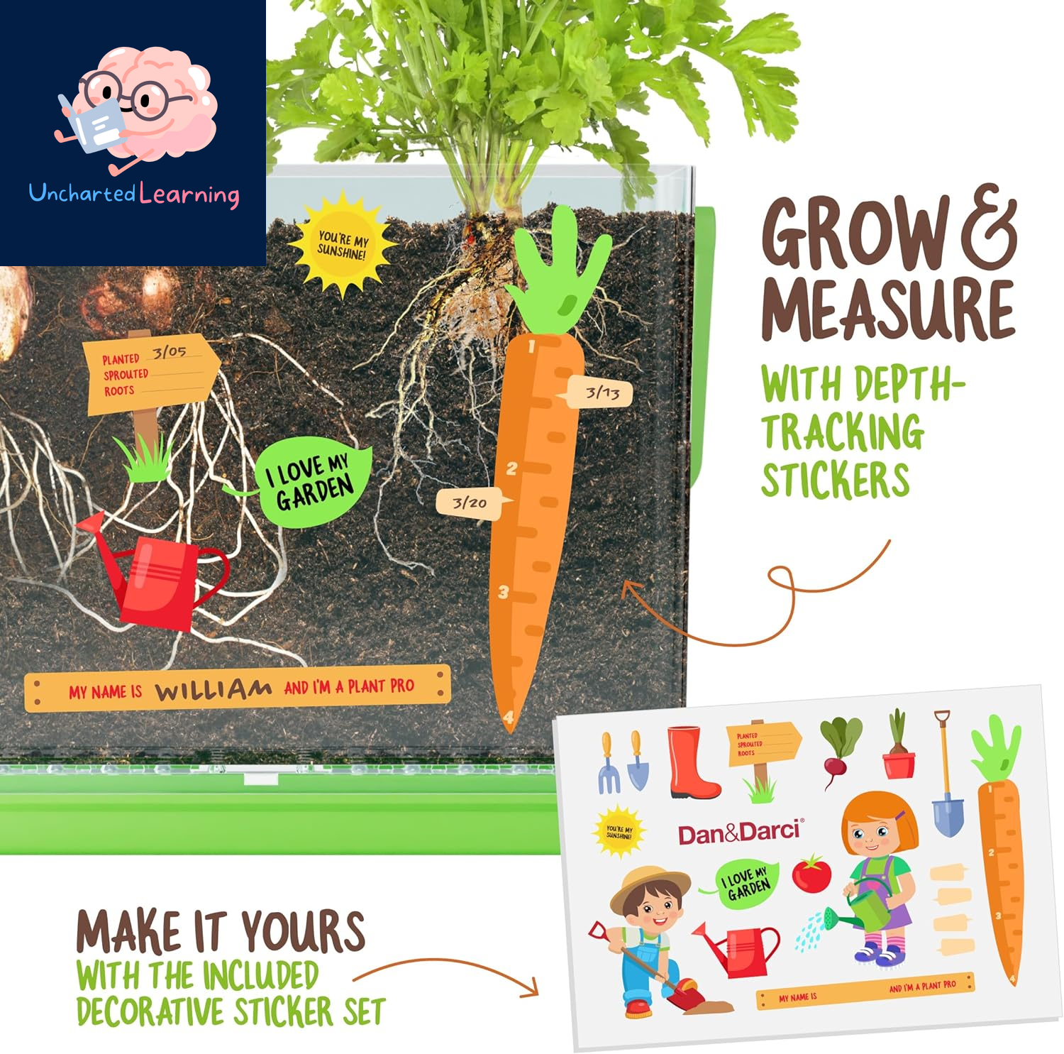 Root Viewer Kit for Kids - Easter Gifts - Grow Your Own Plant for Boys & Girls - Science STEM Toy & Craft Growing Kits for Ages 4-8 Birthday Gifts for Boy, Girl 4, 5, 6, 7, 8, Year Old - Gardening Toy