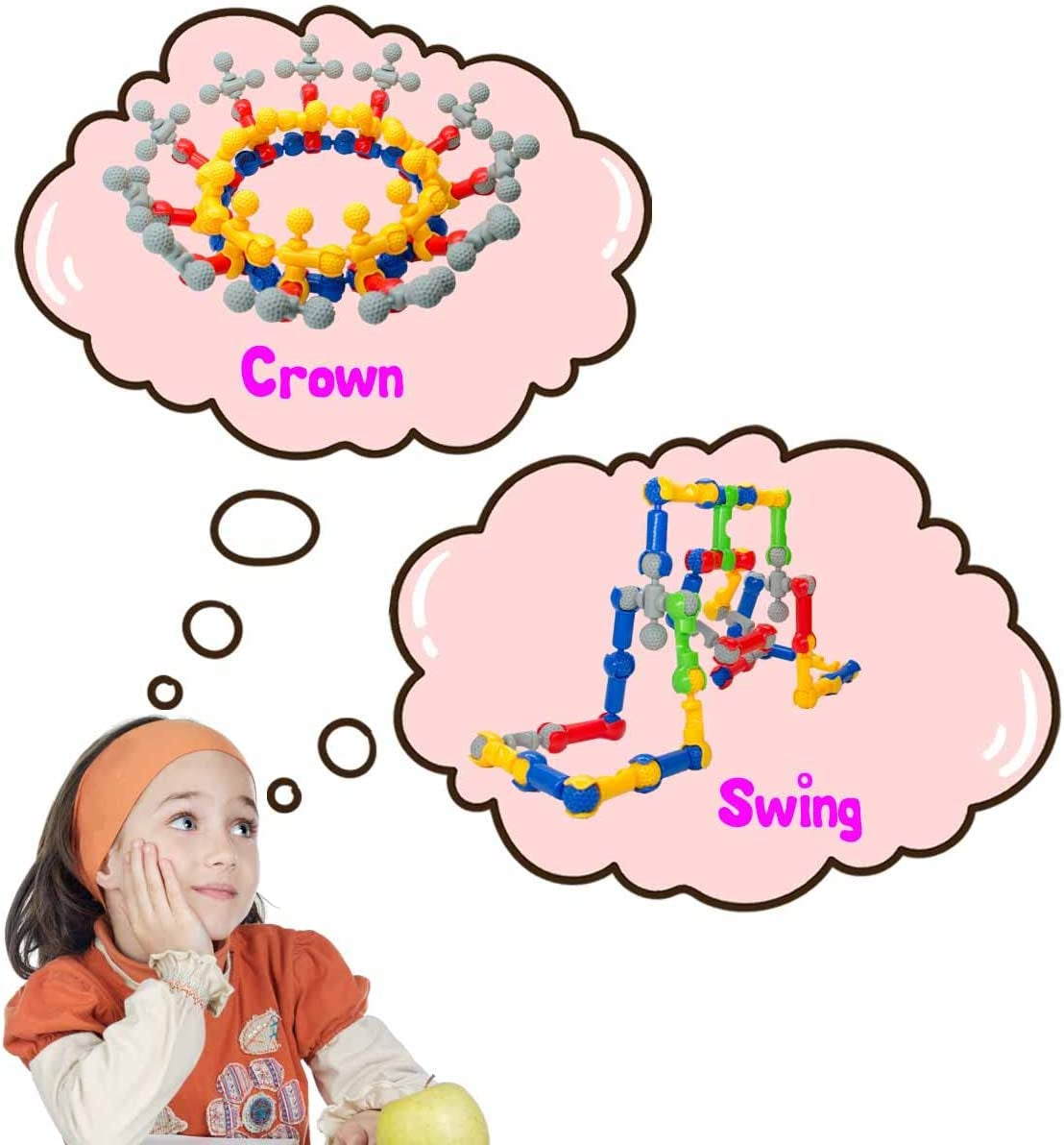 Building Blocks for Kids, 170 Pcs STEM Toys for Boys and Girls, Safe and Creative Toy for Age 3+, Educational Activities