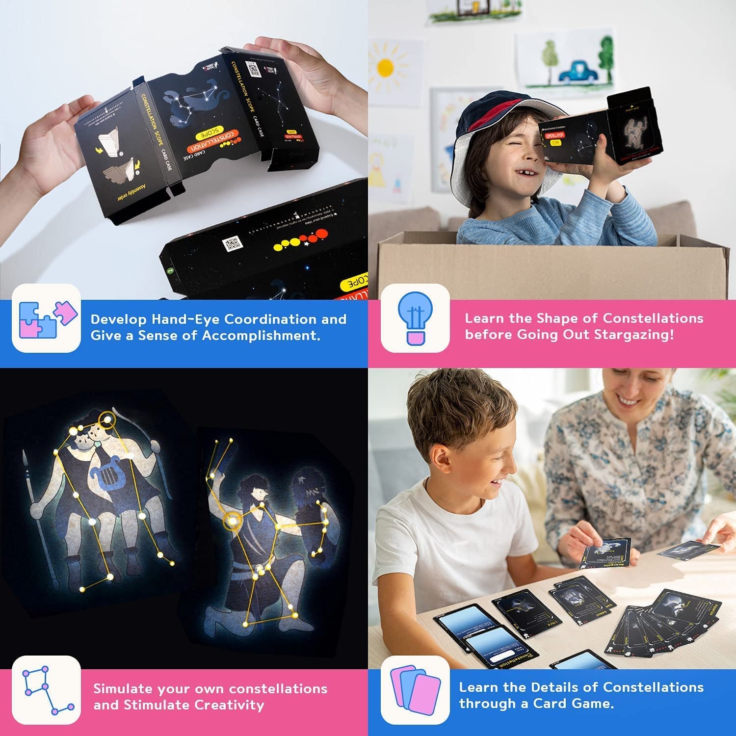 Constellation Telescope Simulator 2 Sets - Astronomy Gifts for Kids | Science Toys | STEM Science Projects Kits | Science Experiments | Outer Space Toys | Educational Games | Ages 8-12