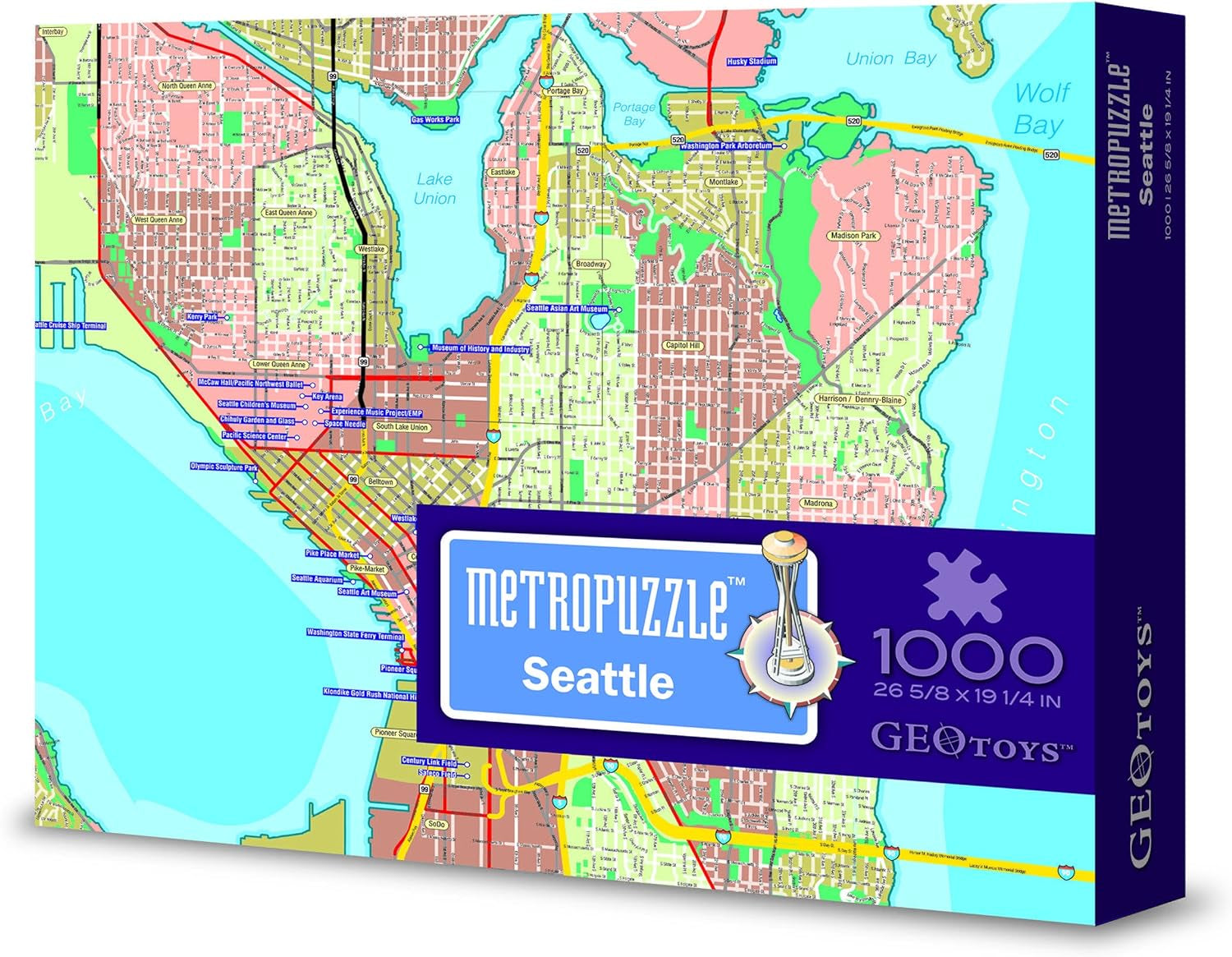 - Metropuzzle Boston - 1000 Piece Puzzles for Adults - Detailed City Map Geography Jigsaw Puzzle - United States City Map Poster Included