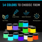 Glow in the Dark Acrylic Paint - Neutral Paints with 5+ Color Options for Art Paintings, Decorations, Outdoor & Indoor Art Craft for Adults, Students and Kids - 1 Ounce (Neutral Aqua)