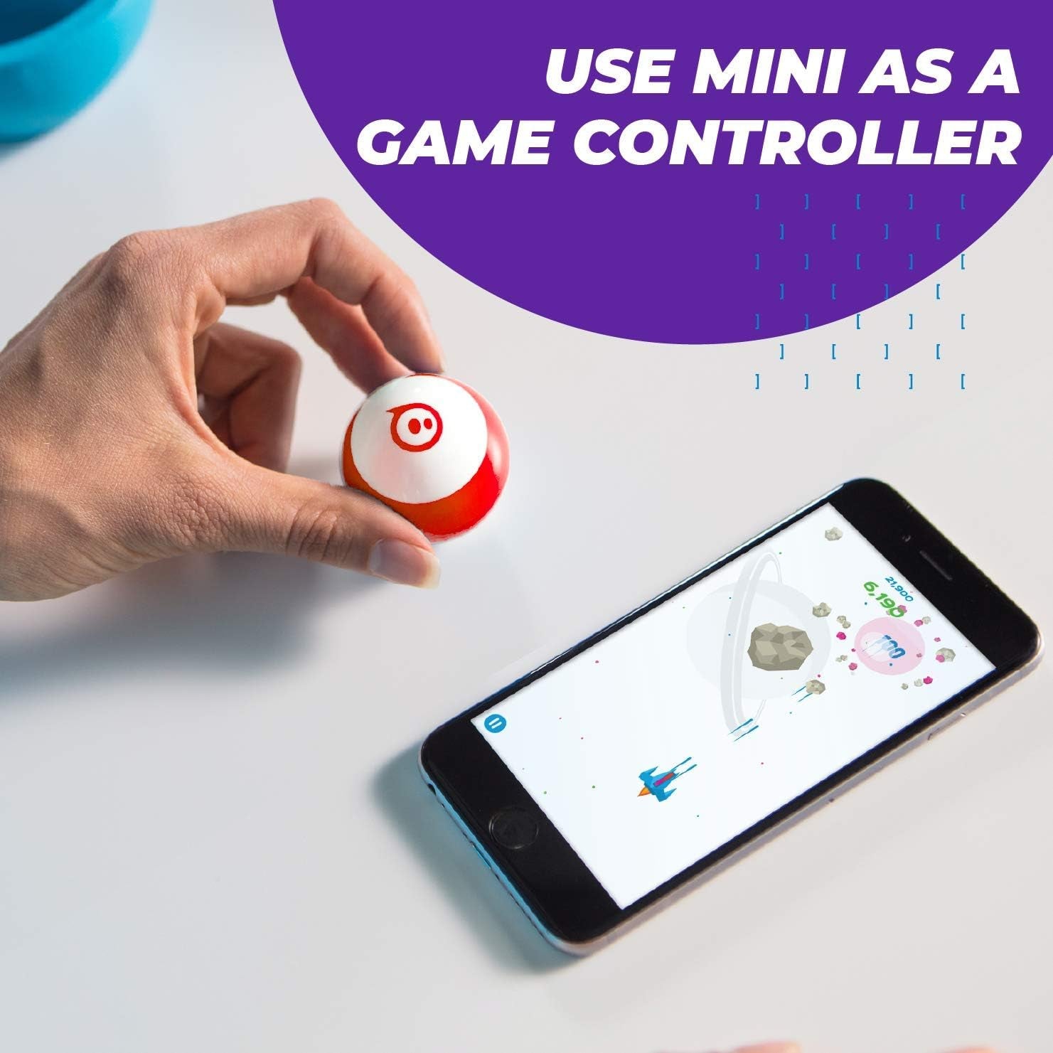 Sphero Mini (Blue) - Coding Robot Ball - Educational Coding and Gaming for Kids and Teens - Bluetooth Connectivity - Interactive and Fun Learning Experience for Ages 8+