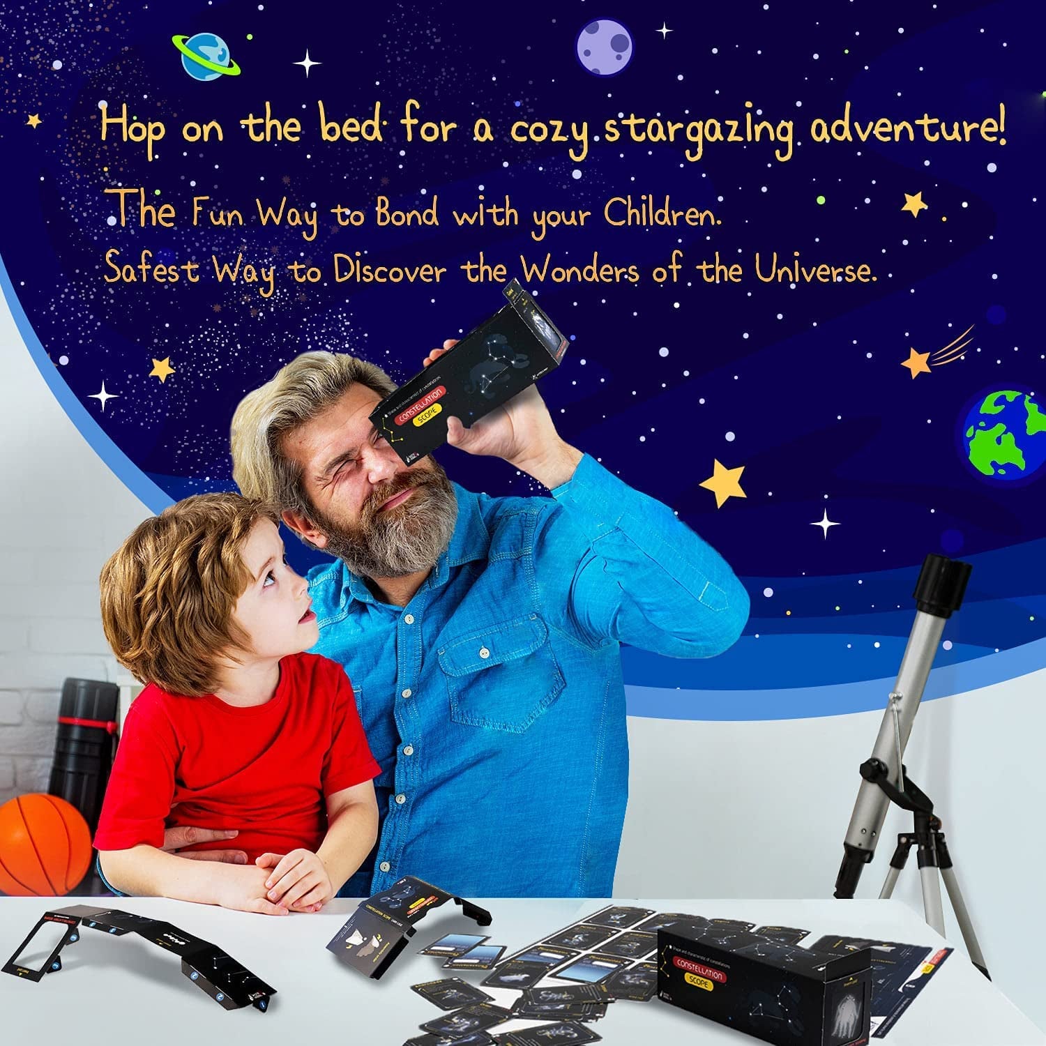 Constellation Telescope Simulator 2 Sets - Astronomy Gifts for Kids | Science Toys | STEM Science Projects Kits | Science Experiments | Outer Space Toys | Educational Games | Ages 8-12