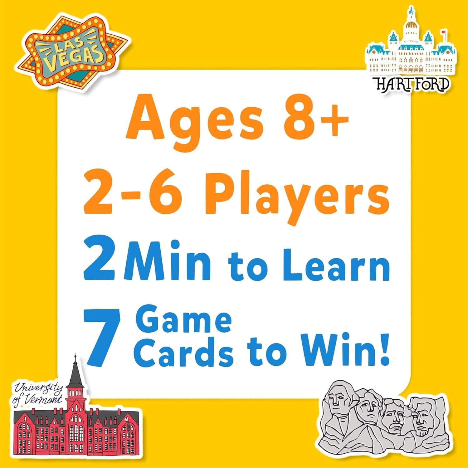 Card Game - Guess in 10 States of America, Educational Travel Toys for Boys, Girls, and Kids Who Love Board Games, Geography and History, Gifts for Ages 8, 9, 10 and Up