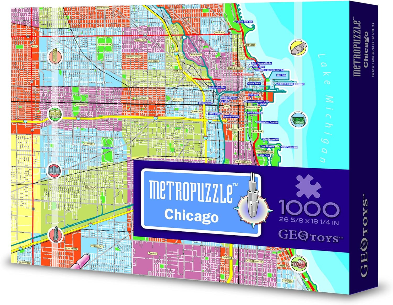 - Metropuzzle Boston - 1000 Piece Puzzles for Adults - Detailed City Map Geography Jigsaw Puzzle - United States City Map Poster Included