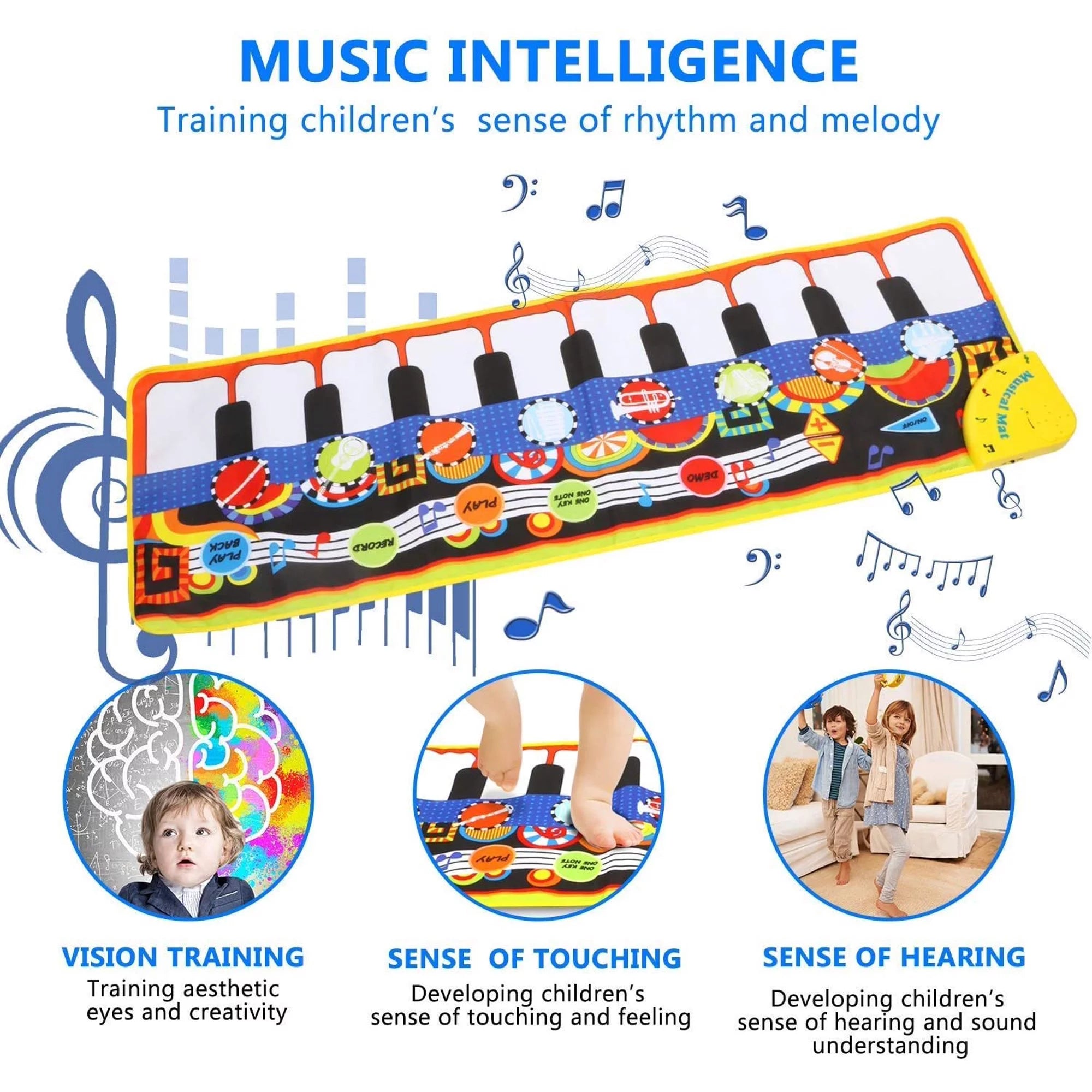 Musical Piano Mat Electronic Multi-Functional Musical Mats for Children Musical Toys for Kids Toddler Girls Boys