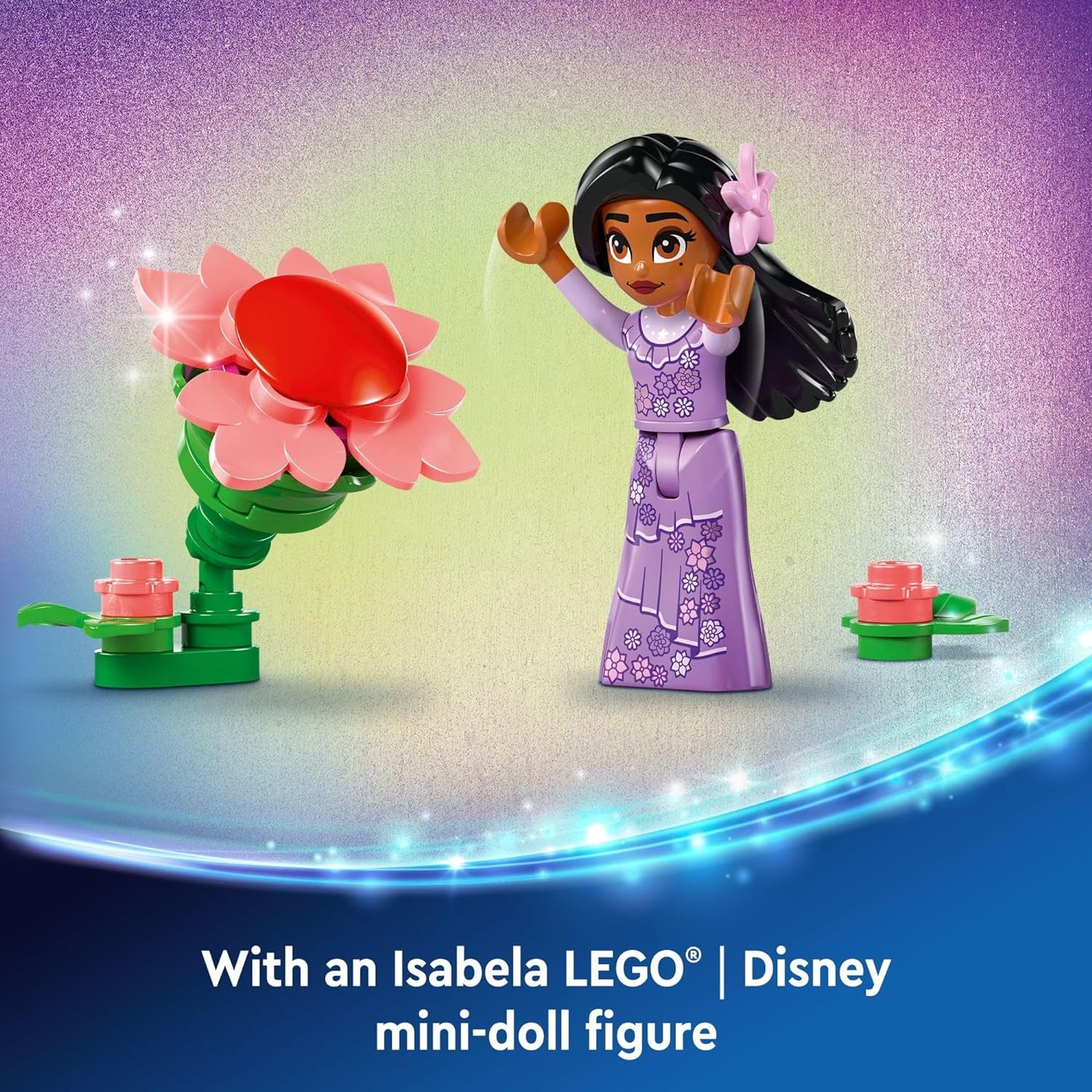 LEGO Disney Encanto Isabela’S Flowerpot, Buildable Orchid Flower Toy for Kids with Disney Encanto Mini-Doll, Disney Toy for Play and Display, Fun Disney Gift for 9 Year Old Girls and Boys, 43237