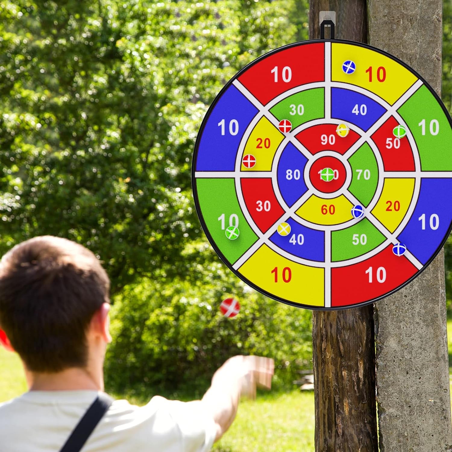 29" Large Dart Board for Kids, Kids Dart Board with Sticky Balls, Boys Toys, Indoor/Sport Outdoor Fun Party Play Game Toys, Birthday Gifts for 3 4 5 6 7 8 9 10 11 12 Year Old Boys Girls