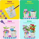 4 Set Paint & Plant Flower Gardening Kit - Gifts for Girls Ages 8-12, Arts and Crafts for Kids Ages 8-12, Kids Gardening Set, Craft Toys Birthday Gifts for Girls Boys Ages 4 5 6 7 8 9 10 11 12