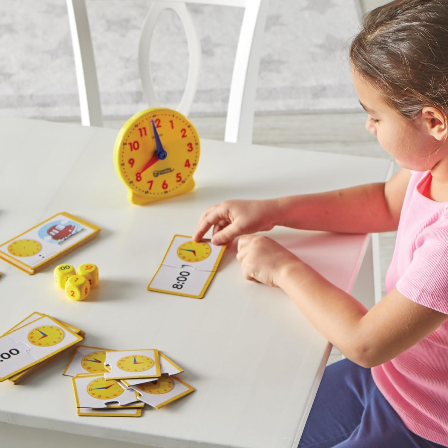 Time Activity Set - 41 Pieces, Ages 5+,Clock for Teaching Time, Telling Time, Homeschool Supplies, Montessori Clock