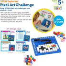 Learning Resources STEM Explorers Pixel Art Challenge, 402 Pieces, Ages 5+, STEM Toys for Kids, Coding Basics for Kids, STEM Activities for Classroom, Medium