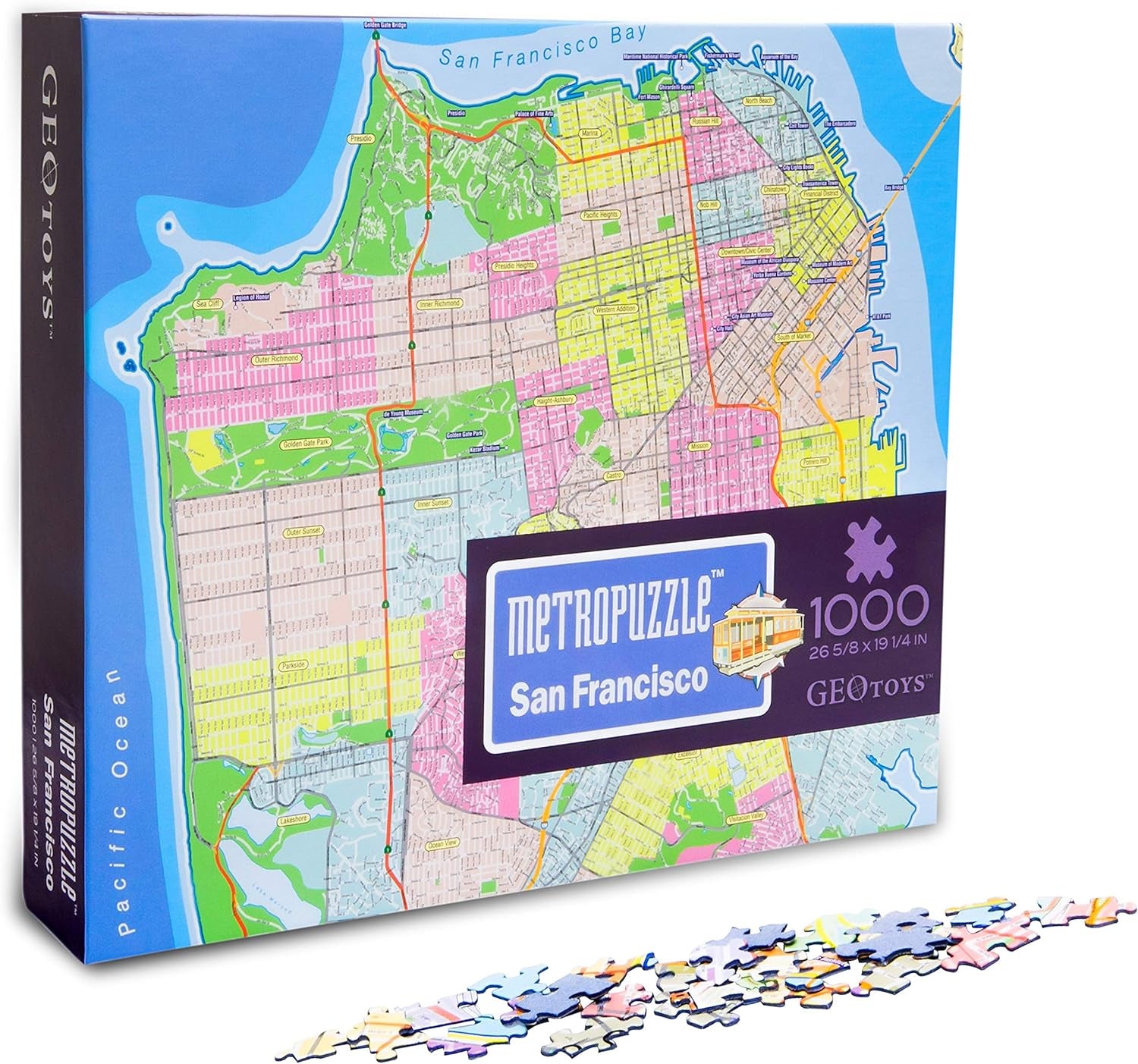 - Metropuzzle Boston - 1000 Piece Puzzles for Adults - Detailed City Map Geography Jigsaw Puzzle - United States City Map Poster Included