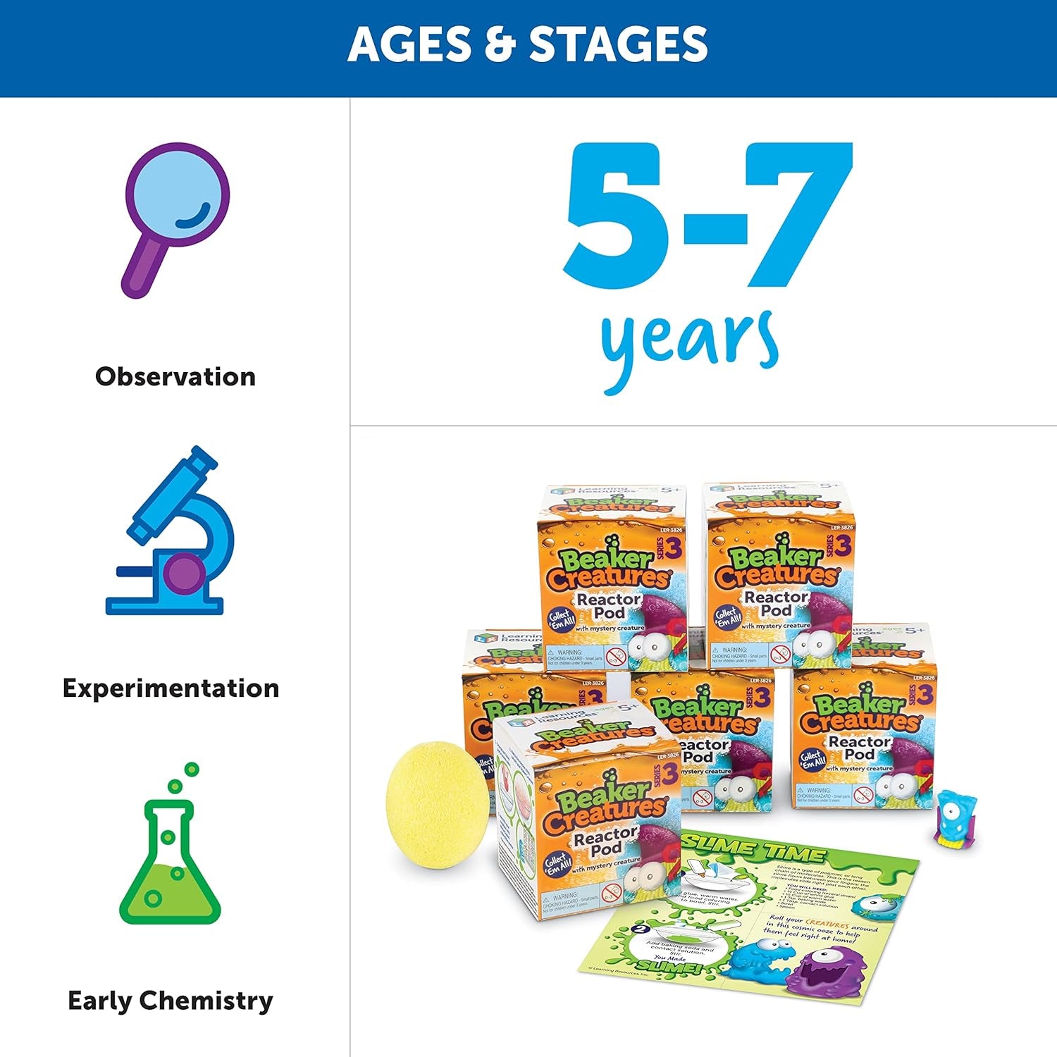 Beaker Creatures Series 3 - 6-Pack of Pods, Ages 5+ Science Exploration Toys, STEM Toys for Kids, Homeschool Must Haves, Science for Kids