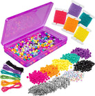 Galaxy Bead Super Set, 2,000+ Bead Bracelet Making Kit - Makes 50+ Bracelets, Alphabet Charms, Pearlescent & Metallic Beads, Includes Bead Box Organizer, Recommended for Ages 8 and Up