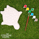 Creative Roots Mosaic Turtle DIY Stepping Stone Kit, Includes Ceramic Stone & 6 Vibrant Paints for Kids Ages 8+