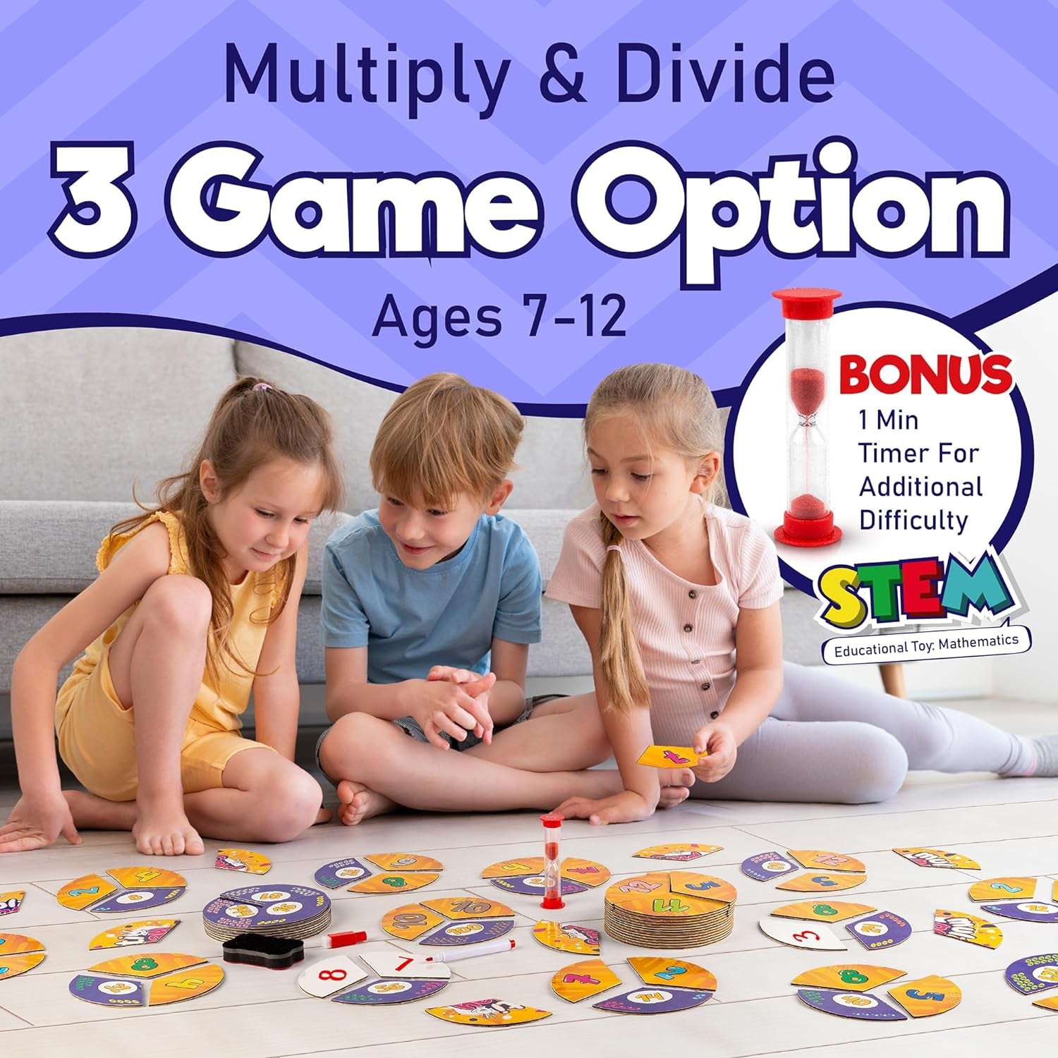 Active Learning Multiplication Flash Cards – 112 Oversized Cards, Math Card Games, Math Flash Cards, Multiplication Game, Division Flash Cards