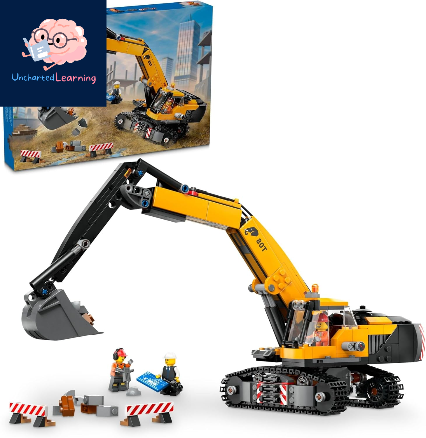 City Construction Excavator Toy - Building Toys for Boys & Girls, Ages 8+ - Functional Kids Construction Truck W/Minifigures - Gifts for Birthdays & Holidays - 60420