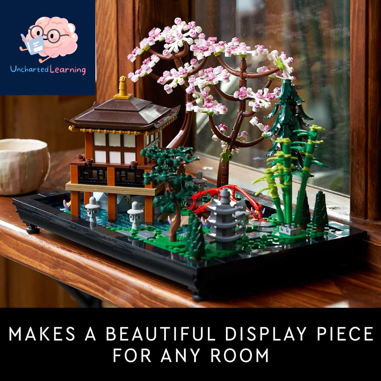 Icons Tranquil Garden Building Set - Detailed Japanese Zen Garden DIY Kit for Adults, Ages 18+ - Gift for Him & Her - Building Block Set for Home Decor - 10315